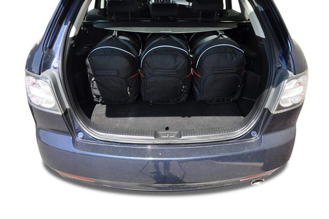 Kjust Reistassenset voor Mazda CX-7 2007-2013 - Set van 5 Tassen met 3 Roltassen en 2 Vliegtuigtassen
