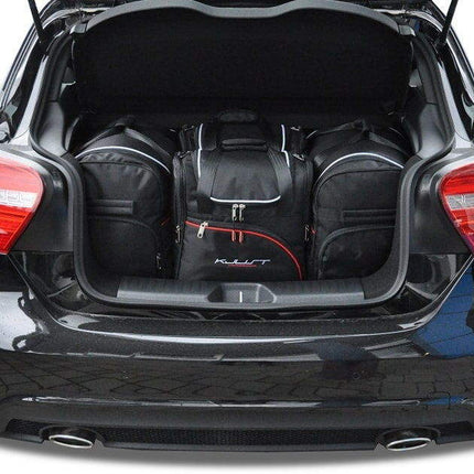 Kjust Reistassenset voor Mercedes Benz A-Klasse 5-deurs 2012-2018 - Set van 4 Tassen met 2 Roltassen 1 Sporttas en 1 Vliegtuigtas