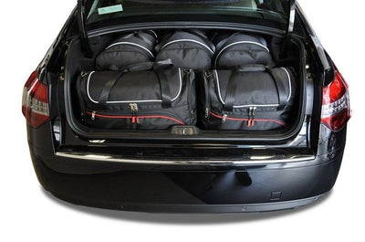 Kjust Reistassenset voor Citroen C5 Sedan 2008-2018 - Set van 5 Tassen met 3 Roltassen en 2 Vliegtuigtassen