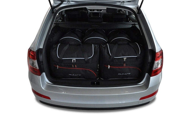 Kjust Reistassenset voor Skoda Octavia stationwagen 2013-2020 - Set van 5 Tassen met 3 Roltassen en 2 Sporttassen