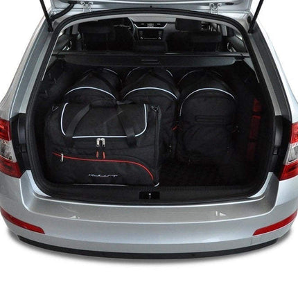 Kjust Reistassenset voor Skoda Octavia stationwagen 2013-2020 - Set van 5 Tassen met 3 Roltassen en 2 Sporttassen