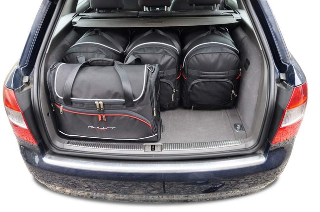 Kjust Reistassenset voor Audi A4 Avant 2002-2005 - Set van 5 Tassen met 3 Roltassen en 2 Vliegtuigtassen