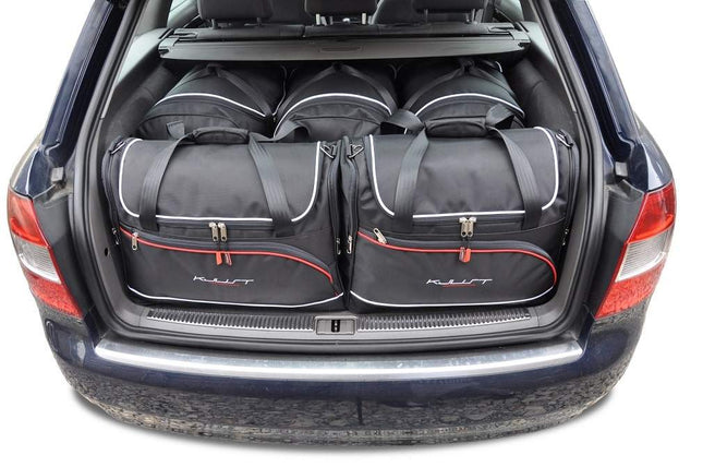 Kjust Reistassenset voor Audi A4 Avant 2002-2005 - Set van 5 Tassen met 3 Roltassen en 2 Vliegtuigtassen