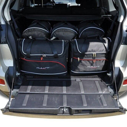Kjust Reistassenset voor Mitsubishi Outlander 2007-2013 - Set van 5 Tassen met 3 Roltassen en 2 Vliegtuigtassen