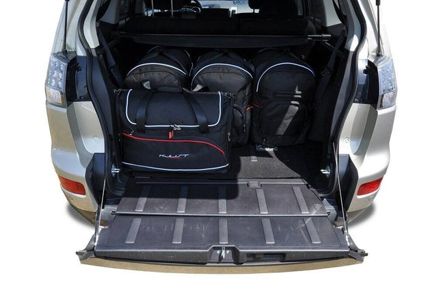 Kjust Reistassenset voor Mitsubishi Outlander 2007-2013 - Set van 5 Tassen met 3 Roltassen en 2 Vliegtuigtassen