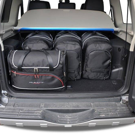 Kjust Reistassenset voor Mitsubishi Pajero 2000-2006 - Set van 5 Tassen met 3 Roltassen en 2 Vliegtuigtassen