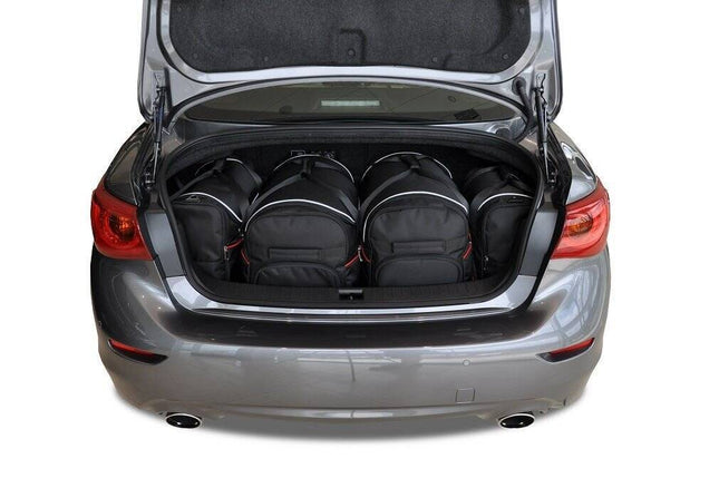 Kjust Reistassenset voor Infiniti Q50 Sedan 2013-2020 - Set van 4 Tassen met 2 Roltassen en 2 Vliegtuigtassen