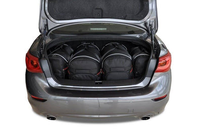 Kjust Reistassenset voor Infiniti Q50 Sedan 2013-2020 - Set van 4 Tassen met 2 Roltassen en 2 Vliegtuigtassen