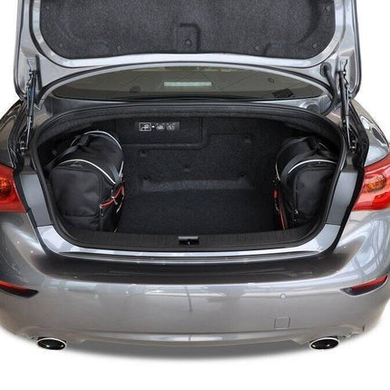 Kjust Reistassenset voor Infiniti Q50 Sedan 2013-2020 - Set van 4 Tassen met 2 Roltassen en 2 Vliegtuigtassen