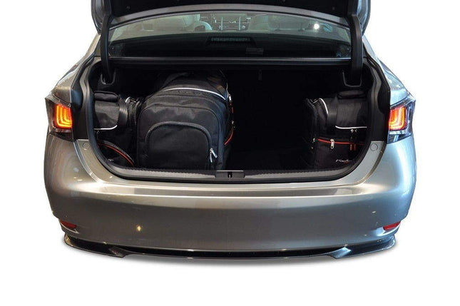 Kjust Reistassenset voor Lexus GS Sedan vanaf 2012 - Set van 4 Tassen met 2 Roltassen en 2 Vliegtuigtassen