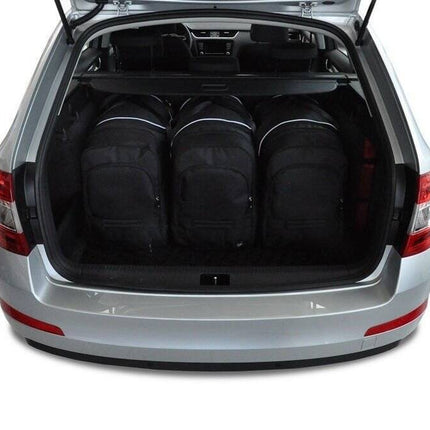 Kjust Reistassenset voor Skoda Octavia stationwagen 2013-2020 - Set van 5 Tassen met 3 Roltassen en 2 Vliegtuigtassen