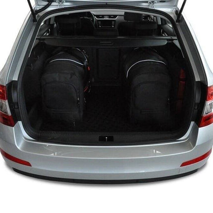 Kjust Reistassenset voor Skoda Octavia stationwagen 2013-2020 - Set van 5 Tassen met 3 Roltassen en 2 Vliegtuigtassen