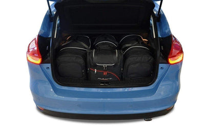 Kjust Reistassenset voor Ford Focus 5-deurs 2011-2018 - Set van 4 Tassen met 2 Roltassen 1 Sporttas en 1 Vliegtuigtas