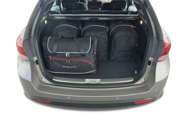 Kjust Reistassenset voor Hyundai i40 Tourer vanaf 2011 - Set van 5 Tassen met 3 Roltassen en 2 Vliegtuigtassen