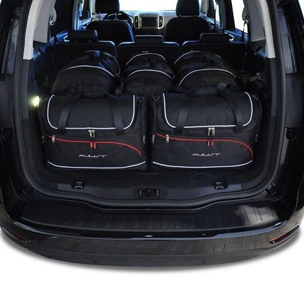 Kjust Reistassenset voor Ford Galaxy 2015-2018 - Set van 5 Tassen met 3 Roltassen en 2 Vliegtuigtassen