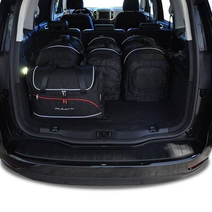 Kjust Reistassenset voor Ford Galaxy 2015-2018 - Set van 5 Tassen met 3 Roltassen en 2 Vliegtuigtassen