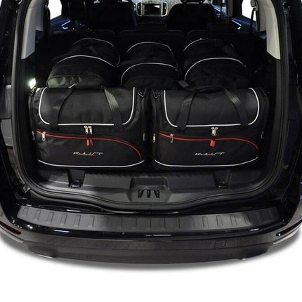 Kjust Reistassenset voor Ford S-Max 2015-2018 - Set van 5 Tassen met 3 Roltassen en 2 Vliegtuigtassen