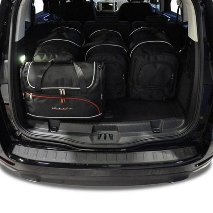 Kjust Reistassenset voor Ford S-Max 2015-2018 - Set van 5 Tassen met 3 Roltassen en 2 Vliegtuigtassen