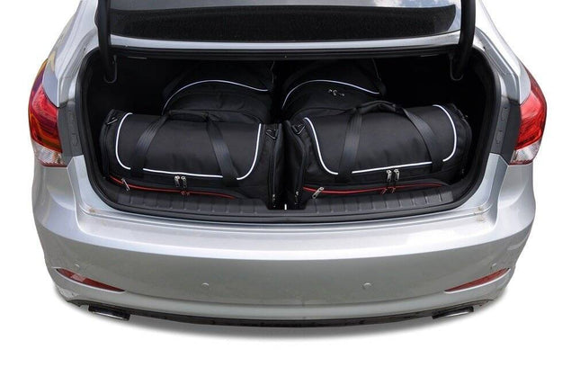 Kjust Reistassenset voor Hyundai i40 Sedan vanaf 2011 - Set van 4 Tassen met 2 Roltassen en 2 Vliegtuigtassen