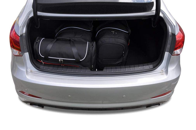 Kjust Reistassenset voor Hyundai i40 Sedan vanaf 2011 - Set van 4 Tassen met 2 Roltassen en 2 Vliegtuigtassen