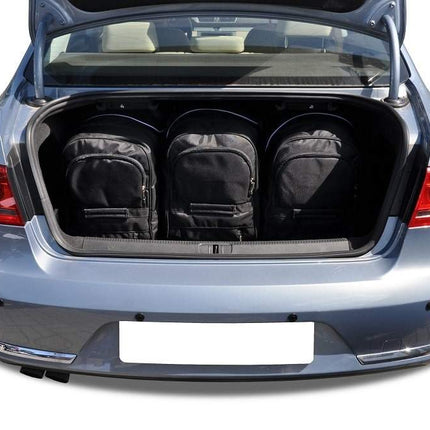 Kjust Reistassenset voor Volkswagen Passat Sedan 2011-2014 - Set van 5 Tassen met 3 Roltassen en 2 Vliegtuigtassen