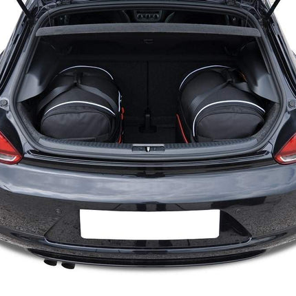 Kjust Reistassenset voor Volkswagen Scirocco 2008-2017 - Set van 4 Tassen met 2 Roltassen 1 Sporttas en 1 Vliegtuigtas
