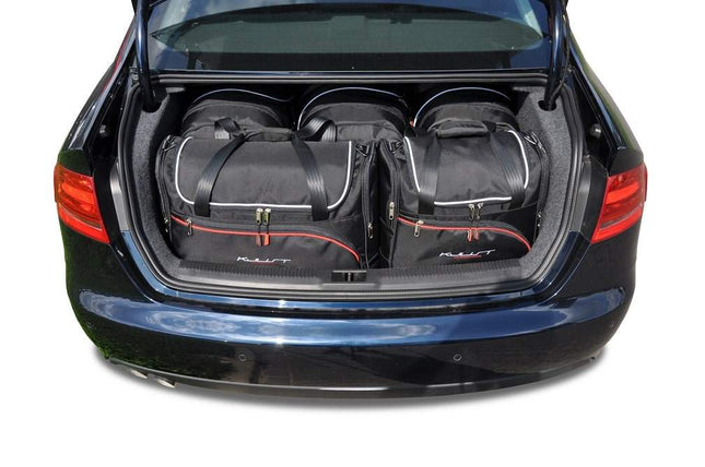 Kjust Reistassenset voor Audi A4 Sedan 2008-2015 - Set van 5 Tassen met 3 Roltassen en 2 Vliegtuigtassen