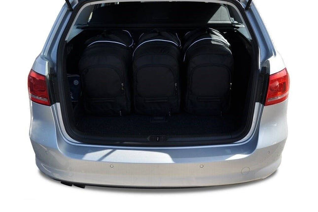 Kjust Reistassenset voor Volkswagen Passat Variant 2011-2014 - Set van 5 Tassen met 3 Roltassen en 2 Vliegtuigtassen