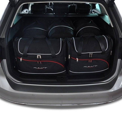 Kjust Reistassenset voor Volkswagen Passat Variant 2014-2024 - Set van 5 Tassen met 3 Roltassen en 2 Vliegtuigtassen