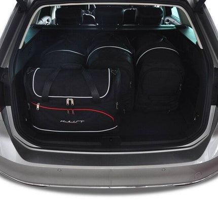 Kjust Reistassenset voor Volkswagen Passat Variant 2014-2024 - Set van 5 Tassen met 3 Roltassen en 2 Vliegtuigtassen