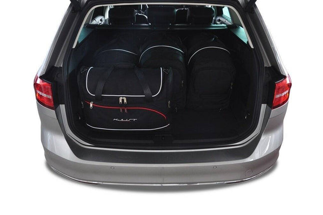 Kjust Reistassenset voor Volkswagen Passat Variant 2014-2024 - Set van 5 Tassen met 3 Roltassen en 2 Vliegtuigtassen
