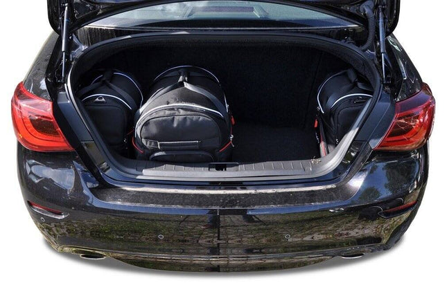 Kjust Reistassenset voor Infiniti Q70 Sedan 2013-2019 - Set van 4 Tassen met 2 Roltassen en 2 Vliegtuigtassen