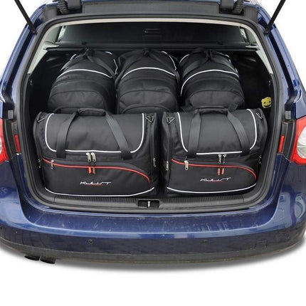 Kjust Reistassenset voor Volkswagen Passat Variant 2005-2011 - Set van 5 Tassen met 3 Roltassen en 2 Vliegtuigtassen