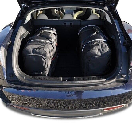 Kjust Reistassenset voor Tesla Model S vanaf 2014 - Set van 4 Tassen met 3 Roltassen en 1 Sporttas