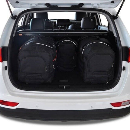 Kjust Reistassenset voor Kia Sportage 5-deurs 2016-2021 - Set van 4 Tassen met 2 Roltassen en 2 Vliegtuigtassen