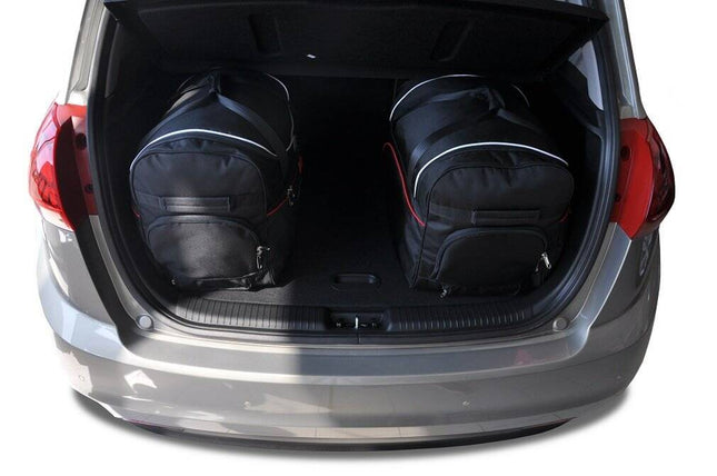 Kjust Reistassenset voor Kia Venga 5-deurs vanaf 2010 - Set van 3 Tassen met 2 Roltassen en 1 Vliegtuigtas