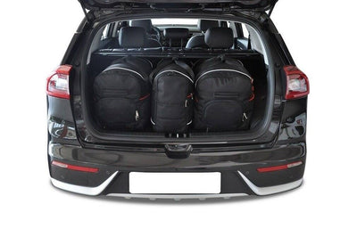 Kjust Reistassenset voor Kia Niro 5-deurs 2016-2022 - Set van 3 Tassen met 2 Roltassen en 1 Vliegtuigtas