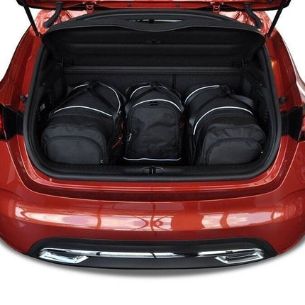 Kjust Reistassenset voor Citroen DS4 5-deurs 2010-2015 - Set van 4 Tassen met 2 Roltassen 1 Sporttas en 1 Vliegtuigtas
