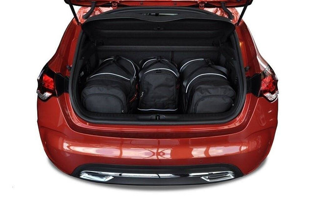 Kjust Reistassenset voor Citroen DS4 5-deurs 2010-2015 - Set van 4 Tassen met 2 Roltassen 1 Sporttas en 1 Vliegtuigtas