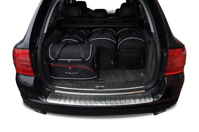 Kjust Reistassenset voor Porsche Cayenne 2002-2010 - Set van 5 Tassen met 3 Roltassen en 2 Vliegtuigtassen