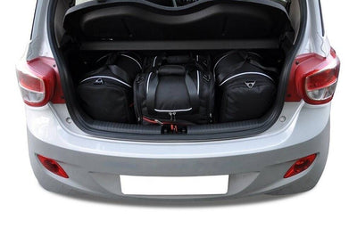 Kjust Reistassenset voor Hyundai i10 5-deurs 2014-2019 - Set van 4 Tassen met 2 Sporttassen en 2 Vliegtuigtassen