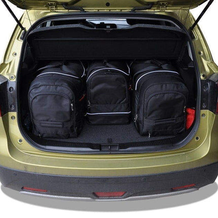 Kjust Reistassenset voor Suzuki SX4 S-Cross 2013-2021 - Set van 4 Tassen met 2 Roltassen 1 Sporttas en 1 Vliegtuigtas
