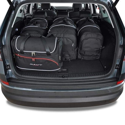 Kjust Reistassenset voor Skoda Kodiaq 2016-2024 - Set van 5 Tassen met 3 Roltassen en 2 Vliegtuigtassen