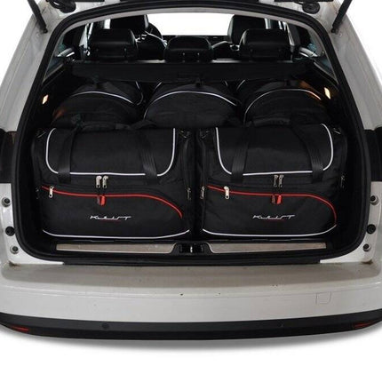 Kjust Reistassenset voor Citroen C5 Tourer stationwagen 2008-2018 - Set van 5 Tassen met 3 Roltassen en 2 Vliegtuigtassen