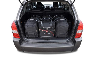 Kjust Reistassenset voor Hyundai Tucson 2003-2010 - Set van 4 Tassen met 2 Roltassen 1 Sporttas en 1 Vliegtuigtas