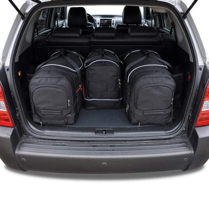 Kjust Reistassenset voor Hyundai Tucson 2003-2010 - Set van 4 Tassen met 2 Roltassen 1 Sporttas en 1 Vliegtuigtas
