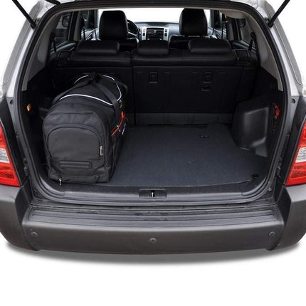 Kjust Reistassenset voor Hyundai Tucson 2003-2010 - Set van 4 Tassen met 2 Roltassen 1 Sporttas en 1 Vliegtuigtas