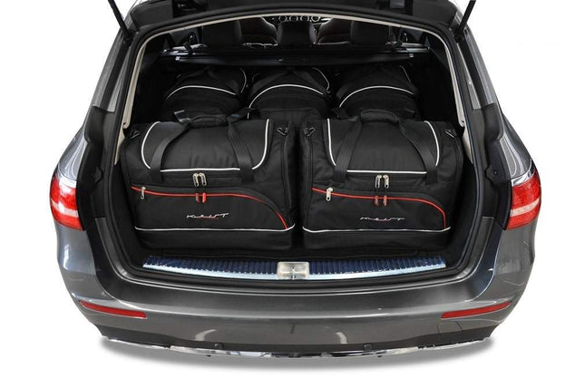 Kjust Reistassenset voor Mercedes Benz E-Klasse Estate 2016-2023 - Set van 5 Tassen met 3 Roltassen en 2 Sporttassen