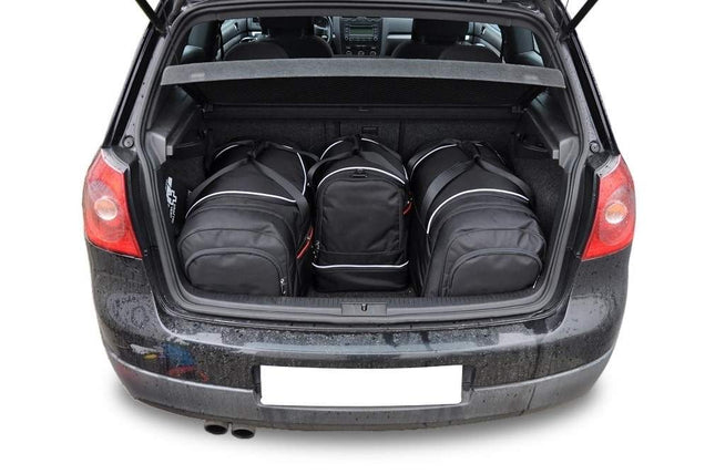 Kjust Reistassenset voor Volkswagen Golf 5-deurs 2004-2008 - Set van 4 Tassen met 2 Roltassen 1 Sporttas en 1 Vliegtuigtas