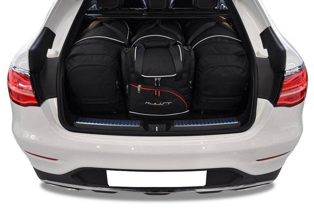 Kjust Reistassenset voor Mercedes Benz GLC 2015-2022 - Set van 4 Tassen met 3 Roltassen en 1 Vliegtuigtas